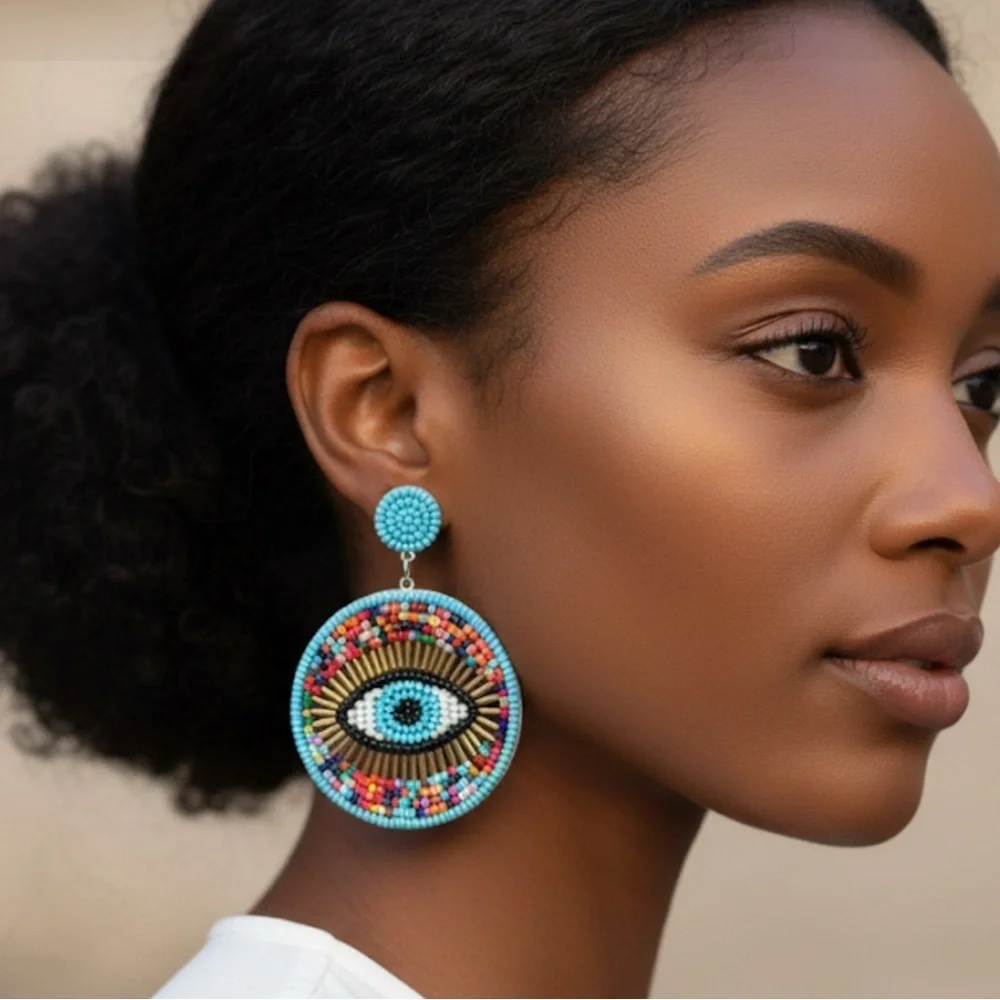 ✨NEW Colorful Beaded Eye Earrings